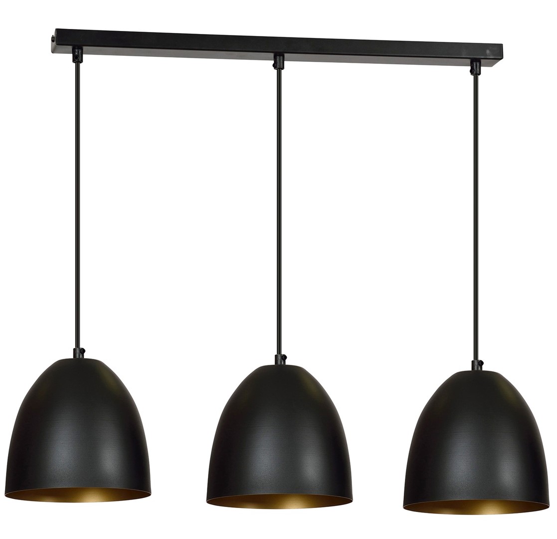 Lenox 70cm Noir suspension De Emibig Lighting - Il illumine de manière optimale l'intérieur et constitue un détail magnifique et décoratif dans votre maison.