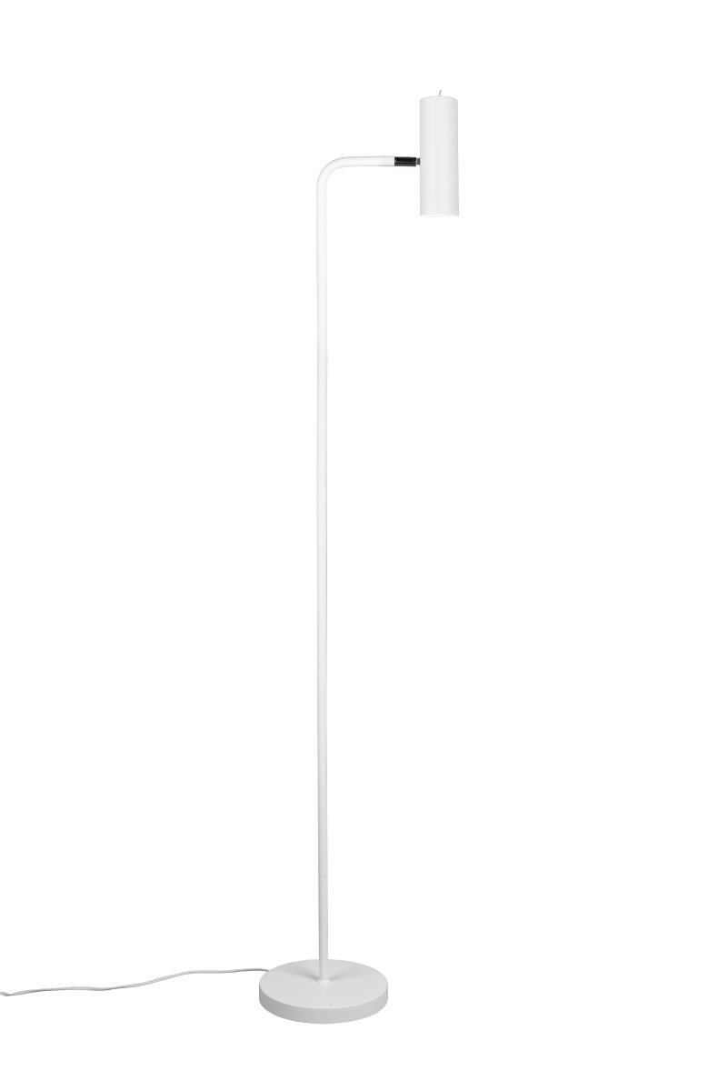 Marley Blanc lampadaire De Trio Lighting - La palette de couleurs subtile en blanc mat souligne une tendance de design d'intérieur simple et crée une impression générale harmonieuse.