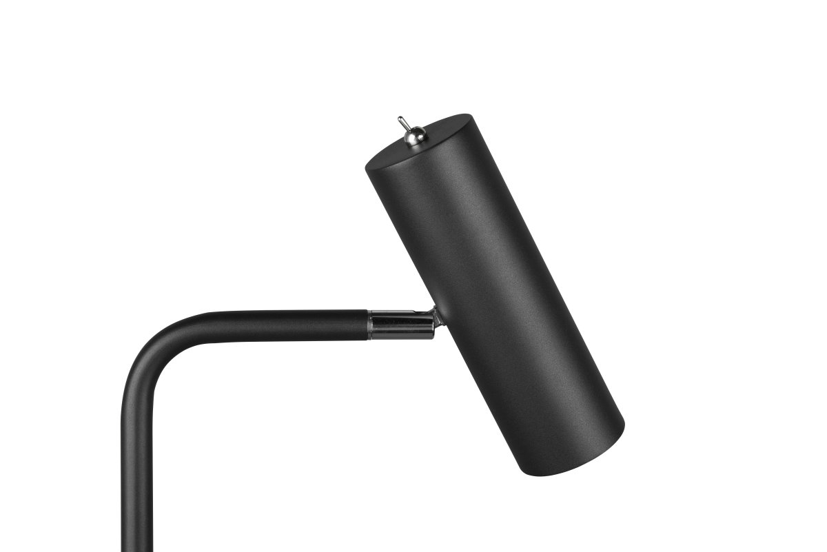 Marley Noir lampadaire De Trio Lighting - La palette de couleurs subtile en noir mat souligne une tendance de design d'intérieur simple et crée une impression générale harmonieuse.