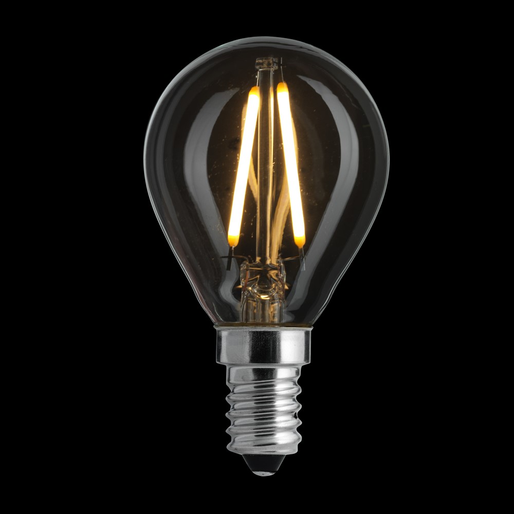 LED E14 boule 2W 2700K Transparent De Unison - Ajoutez une touche d'&eacute;l&eacute;gance &agrave; votre maison avec cette source lumineuse globe CLASSIQUE avec une base E14 transparente.