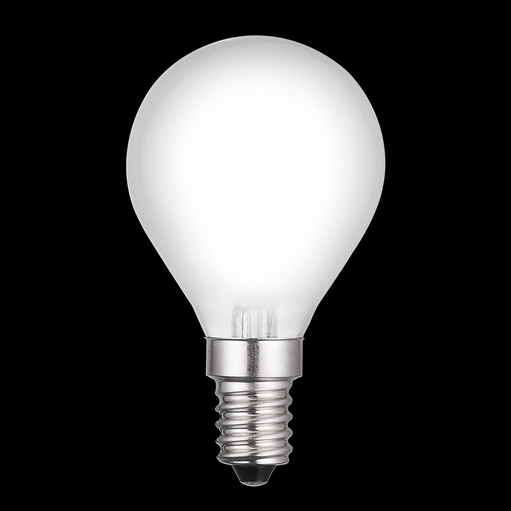 LED E14 boule mat 0,8W 2700K Blanc De Unison - La source lumineuse CLASSIC Globe Matte E14 d'une puissance de 0,8 W et d'une lumi&egrave;re chaude de 2700 K assure une diffusion lumineuse douce et agr&eacute;able.