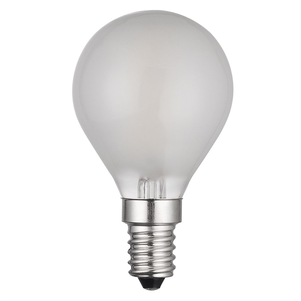 LED E14 boule mat 4W 2700K Blanc De Unison - La source lumineuse CLASSIC Globe Matte E14 avec effet 4 W et lumi&egrave;re chaude de 2700 K assure une diffusion lumineuse douce et agr&eacute;able.