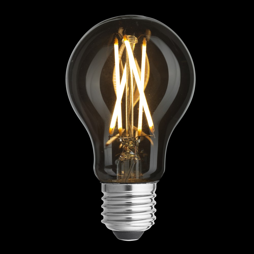E27 normal 4W 2700K Transparent De Unison - Avec une puissance de 4 W et une lumière chaude et invitante de 2700 K, cette ampoule offre la même lueur que les ampoules à incandescence classiques, mais avec une consommation d'énergie nettement inférieure.