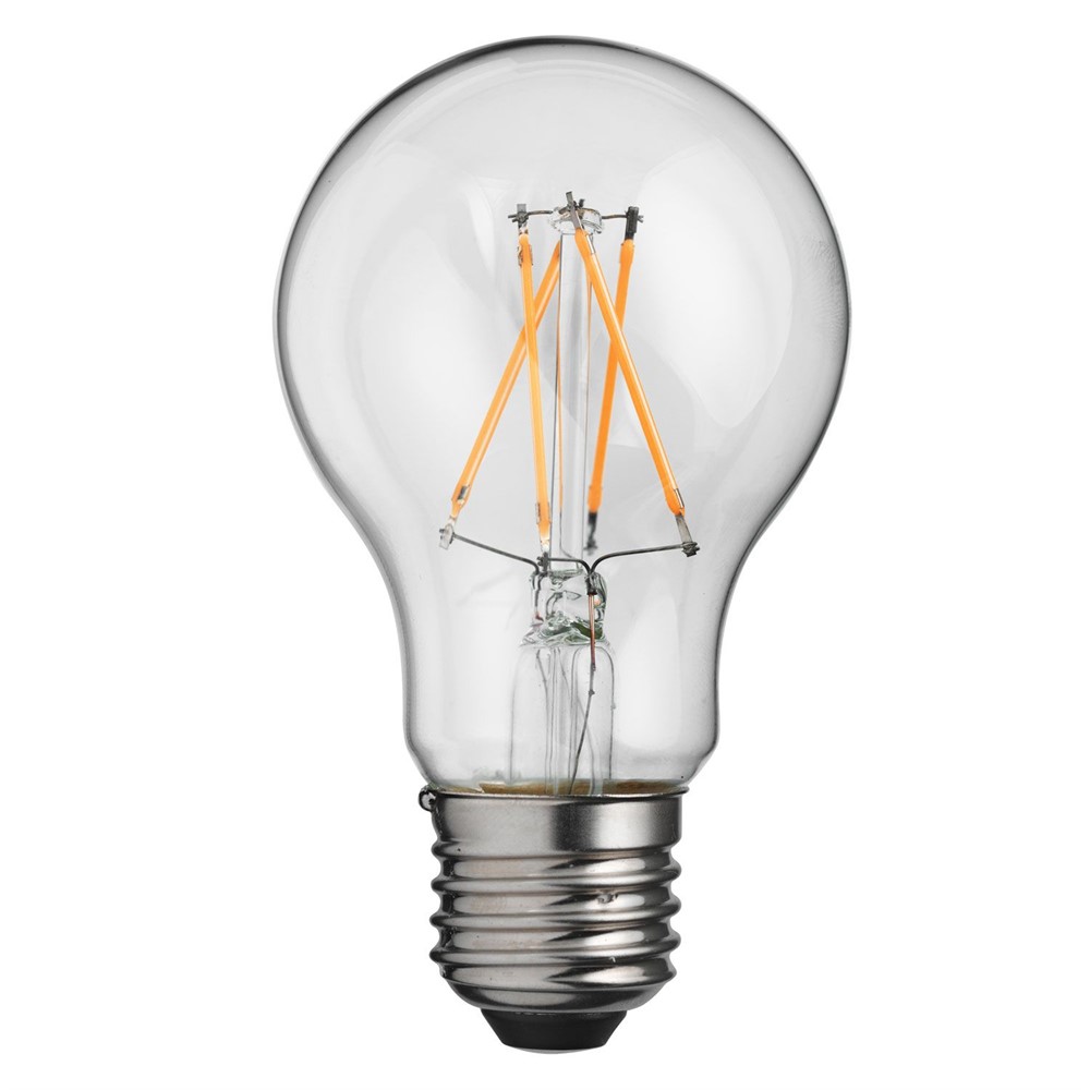 E27 normal 4W 2700K Transparent De Unison - Avec une puissance de 4 W et une lumière chaude et invitante de 2700 K, cette ampoule offre la même lueur que les ampoules à incandescence classiques, mais avec une consommation d'énergie nettement inférieure.