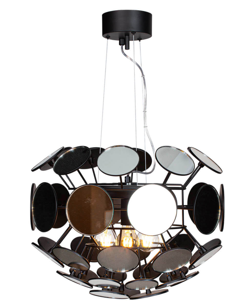 Vanita Ø50 Noir suspension De By Rydéns - Vanita est une suspension au design saisissant, rappelant l'&acirc;ge d'or des boules &agrave; facettes, mais avec un design r&eacute;solument moderne.