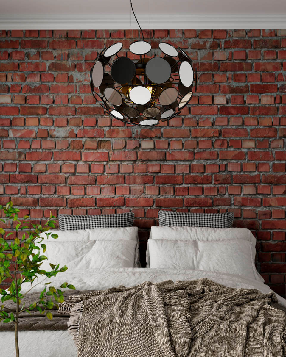 Vanita Ø50 Noir suspension De By Rydéns - Vanita est une suspension au design saisissant, rappelant l'&acirc;ge d'or des boules &agrave; facettes, mais avec un design r&eacute;solument moderne.
