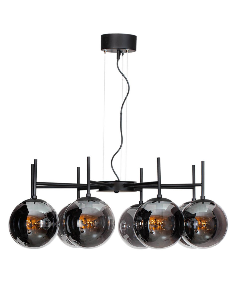 Boyle Ø83 couleur fumée suspension De By Rydéns - Installez votre suspension Boyle au-dessus de la table &agrave; manger du salon ou de la table de la cuisine.