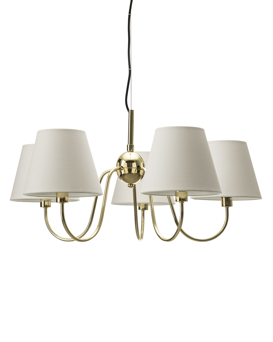 Lynx Ø75 Laiton suspension De By Rydéns - Le plafonnier Lynx, au design classique et intemporel et &agrave; la finition laiton, diffuse une lumi&egrave;re douce et cr&eacute;e une ambiance chaleureuse et accueillante.