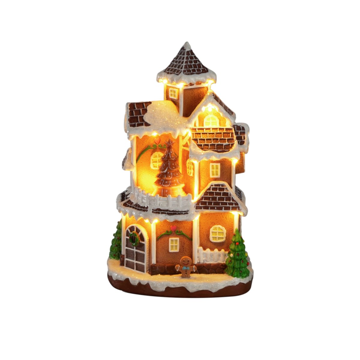 Village en pain d’épices 30cm Brun De Konstsmide - Cr&eacute;ez une ambiance de No&euml;l f&eacute;&eacute;rique avec ce charmant village en pain d'&eacute;pice en polyr&eacute;sine.