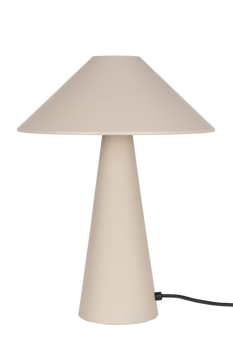 Cannes 40cm Beige lampe de table De Globen Lighting - Cannes est fabriqu&eacute;e en m&eacute;tal laqu&eacute; mat et est &eacute;quip&eacute;e d'un c&acirc;ble textile de 200 cm avec prise et interrupteur.