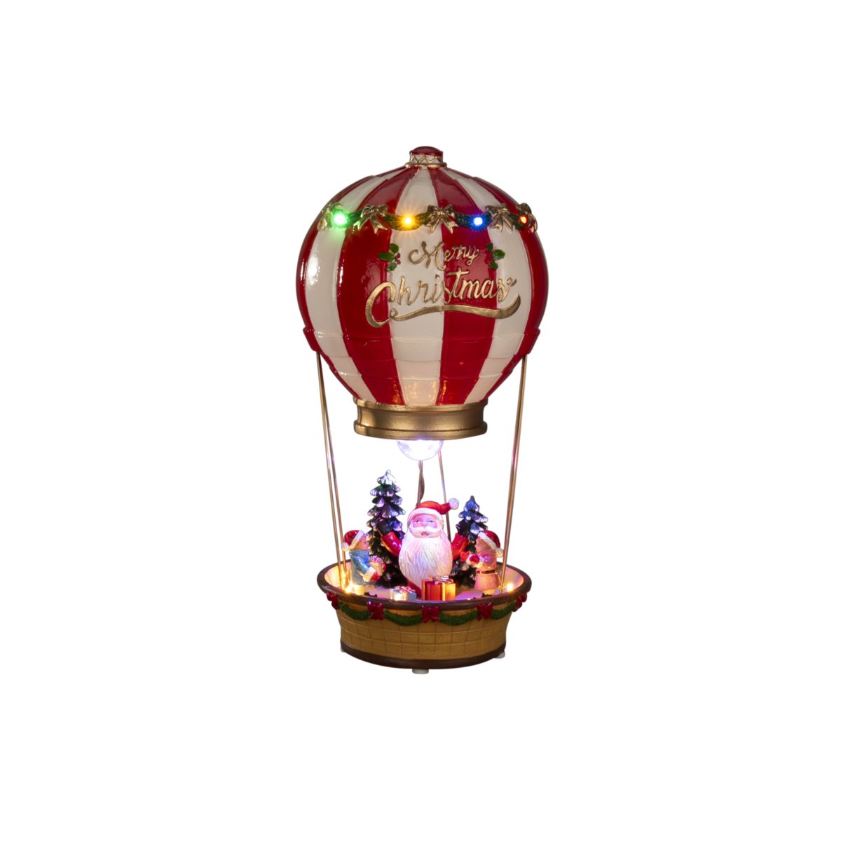 Père Noël en montgolfière 32cm Multicolore De Konstsmide - Cr&eacute;ez une ambiance de No&euml;l f&eacute;&eacute;rique et color&eacute;e avec ce P&egrave;re No&euml;l en montgolfi&egrave;re.