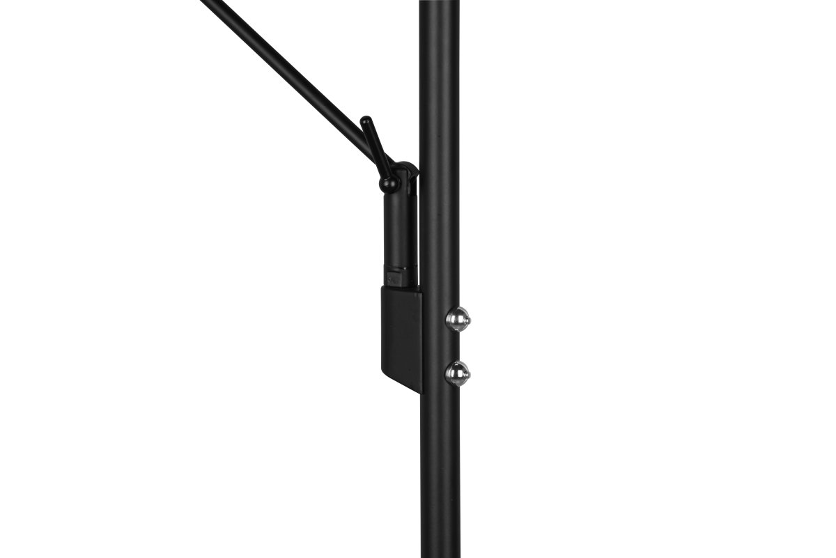 Brantford Noir lampadaire De Trio Lighting - Le variateur de capteur intégré vous permet de régler facilement la luminosité et la couleur, tandis que la source lumineuse principale et le bras de lecture peuvent être utilisés séparément pour un éclairage flexible.