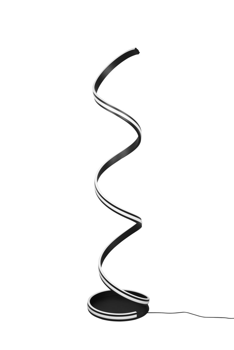 Nuria Noir lampadaire De Trio Lighting - Avec trois couleurs de lumière réglables (chaud, neutre, blanc lumière du jour) et une gradation continue via une pédale, il offre à la fois flexibilité et confort.
