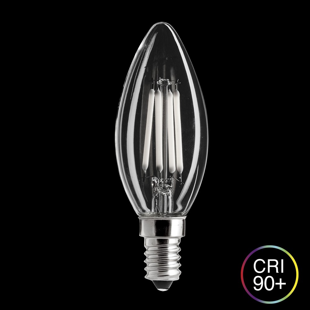 LED E14 Forme Bougie 4W 2700K Dimmable Transparent De Unison - Dur&eacute;e de vie&nbsp;: 15&nbsp;000&nbsp;h.