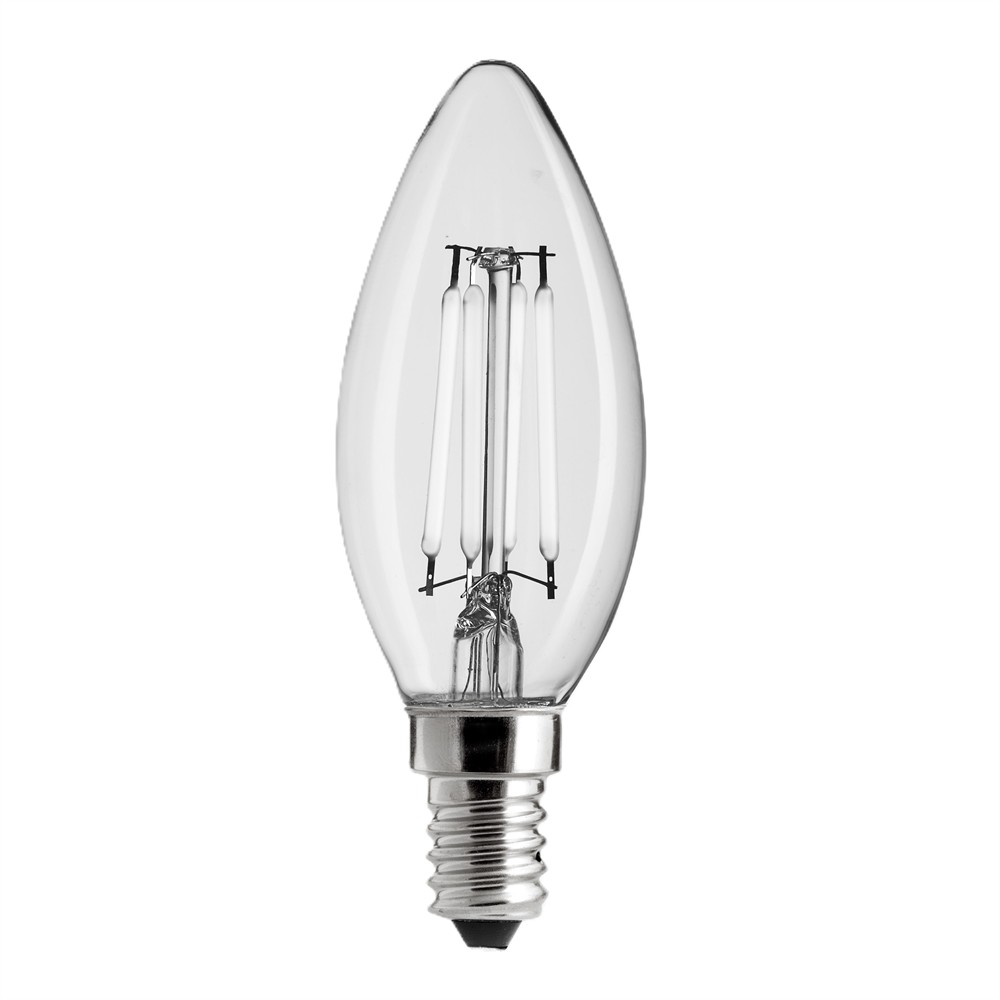LED E14 Forme Bougie 4W 2700K Dimmable Transparent De Unison - Dur&eacute;e de vie&nbsp;: 15&nbsp;000&nbsp;h.