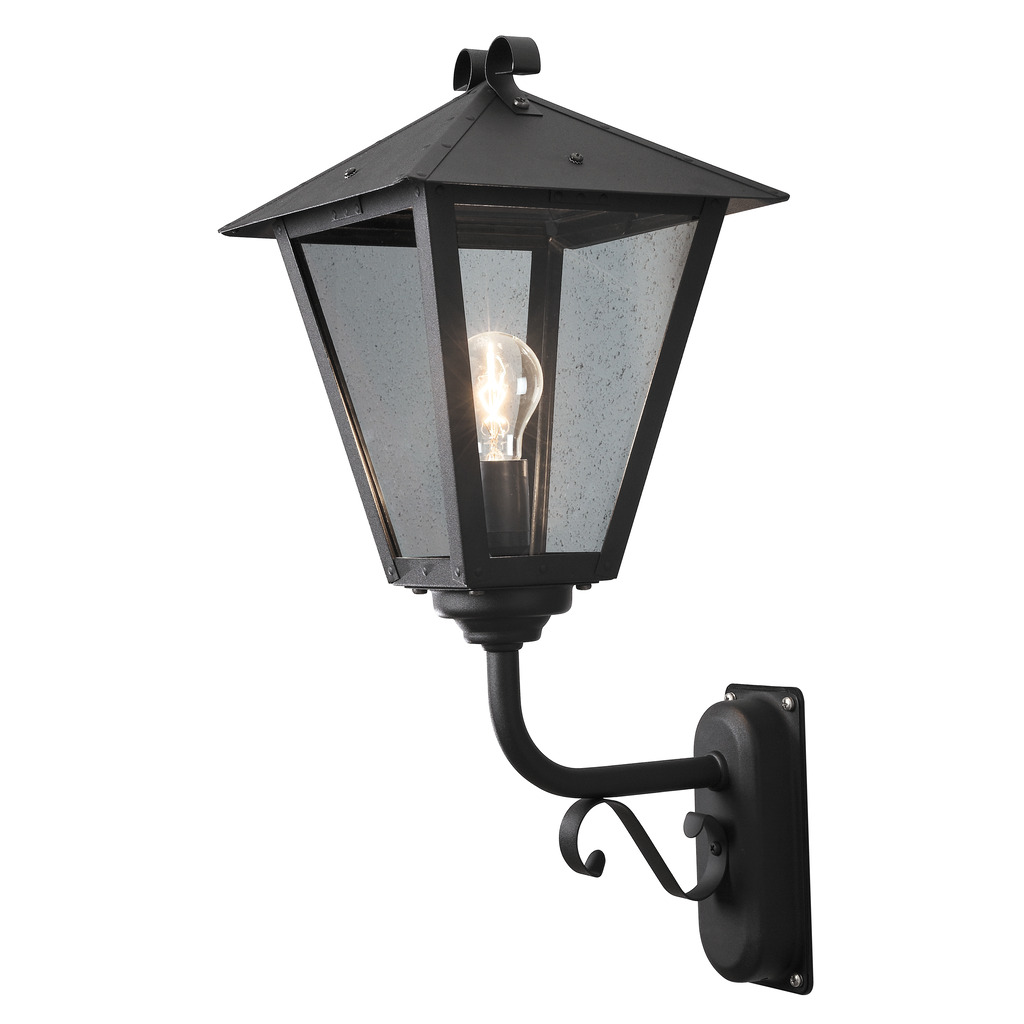 Benu Noir lampe d’extérieur De Konstsmide - Cette lampe convient &agrave; toutes les conditions m&eacute;t&eacute;orologiques et offre une solution d'&eacute;clairage ext&eacute;rieur durable et &eacute;l&eacute;gante.
