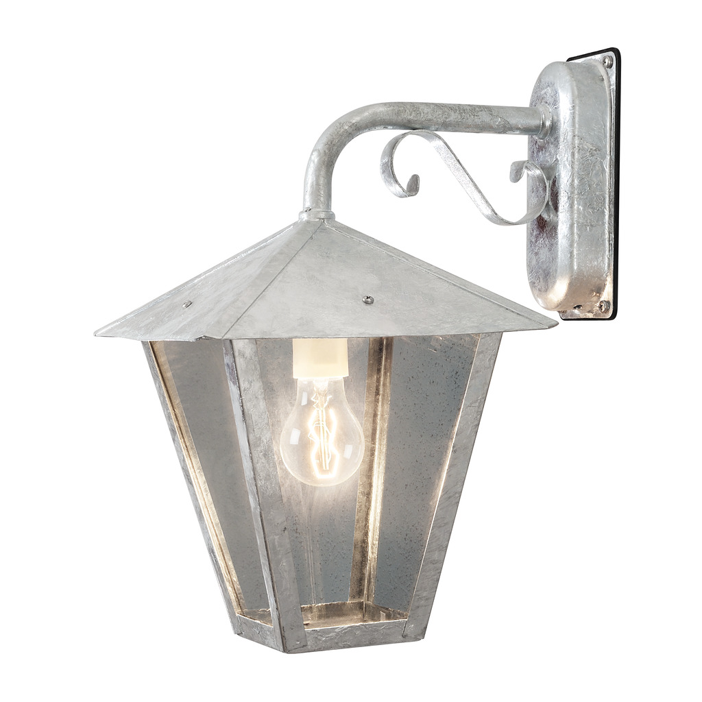 Benu Acier galvanisé lampe d’extérieur De Konstsmide - Cette lampe convient &agrave; toutes les conditions m&eacute;t&eacute;orologiques et offre une solution d'&eacute;clairage ext&eacute;rieur durable et &eacute;l&eacute;gante.