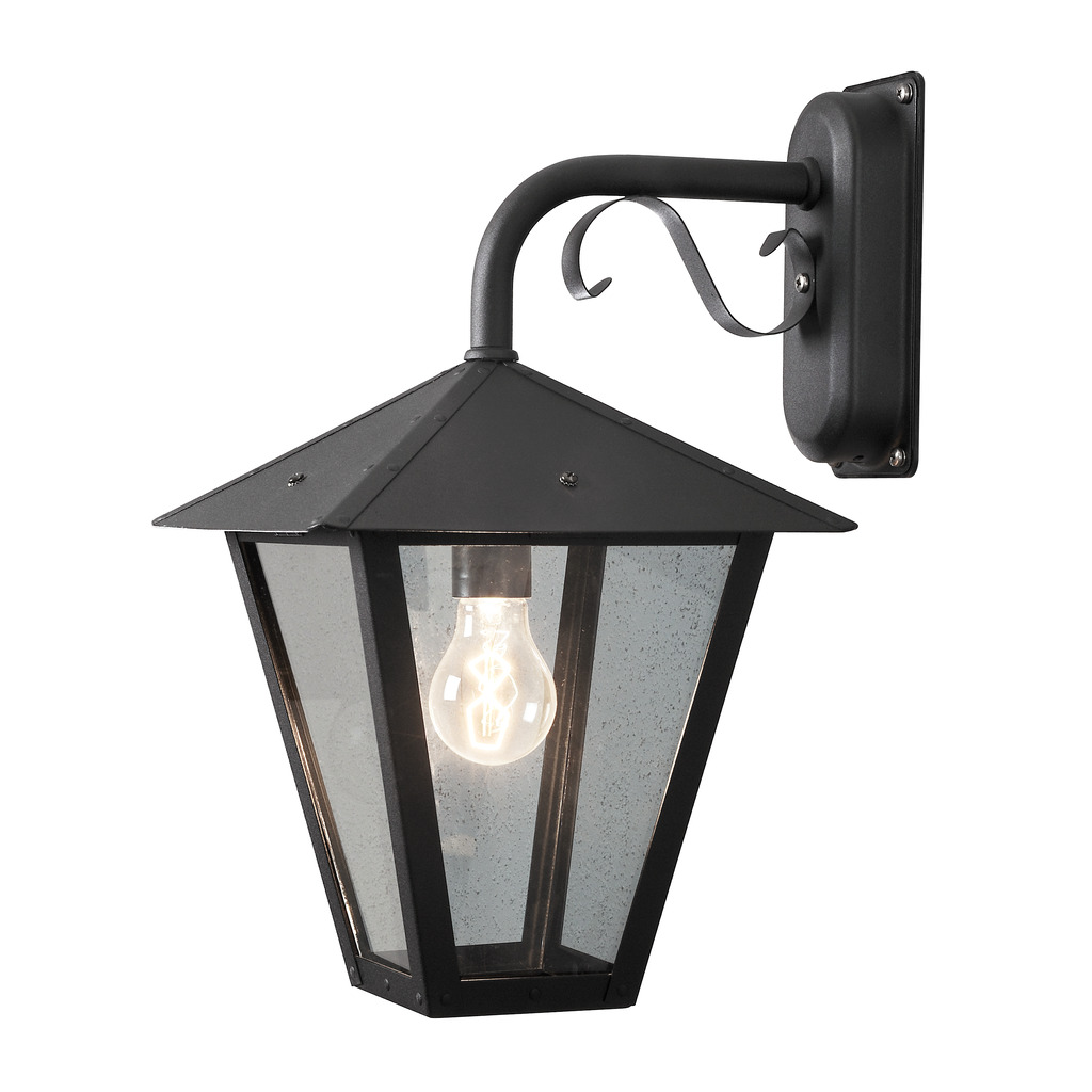 Benu Noir lampe d’extérieur De Konstsmide - Cette lampe convient &agrave; toutes les conditions m&eacute;t&eacute;orologiques et offre une solution d'&eacute;clairage ext&eacute;rieur durable et &eacute;l&eacute;gante.