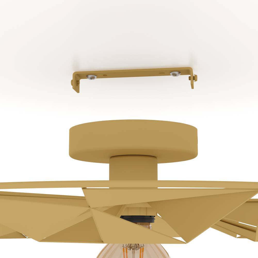 Castanuelo Ø42 Or plafonnier De Eglo - Cette applique murale et plafonnier en m&eacute;tal dor&eacute; pr&eacute;sente un design g&eacute;om&eacute;trique saisissant qui cr&eacute;e un jeu de lumi&egrave;re dynamique et ajoute une touche luxueuse &agrave; la pi&egrave;ce.