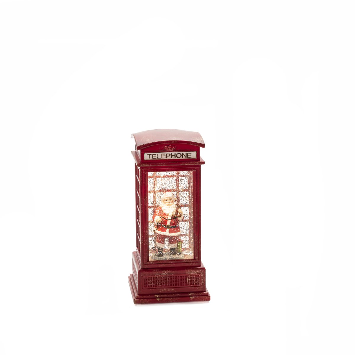Lanterne remplie d'eau Cabine téléphonique ROUGE De Konstsmide - Cette lanterne &agrave; eau en forme de cabine t&eacute;l&eacute;phonique est une charmante d&eacute;coration de No&euml;l.