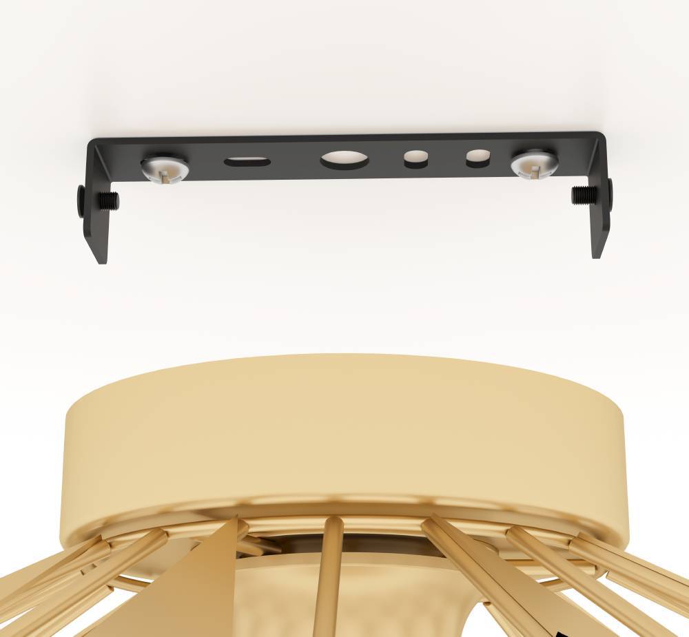 Carlton Ø47 Or plafonnier De Eglo - Avec son design géométrique et sa structure ouverte, la lampe diffuse la lumière de manière dynamique et élégante.