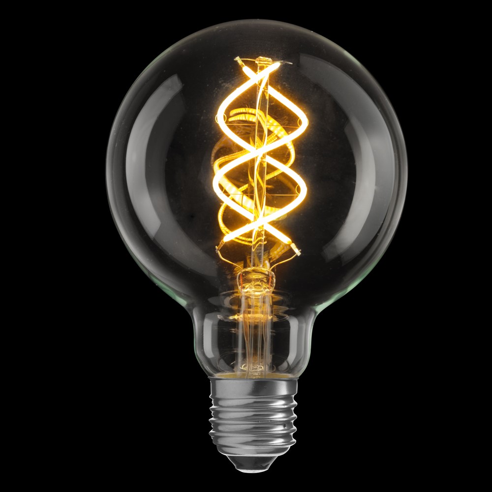 E27 Globe 5W 2200K Dimmable Transparent De Unison - La lampe a une puissance de 5W et une temp&eacute;rature de couleur de 2200K, ce qui fournit une lumi&egrave;re chaleureuse et chaleureuse.