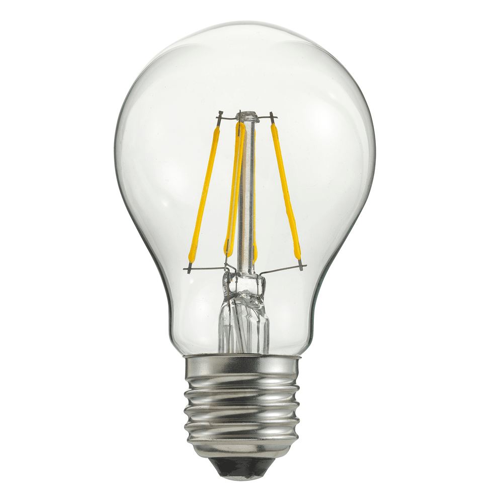 E27 normal 7,5W 2200K Dimmable Transparent De Unison - Le design classique de la source lumineuse est associ&eacute; &agrave; la technologie LED moderne et offre &agrave; la fois style et efficacit&eacute; &eacute;nerg&eacute;tique.