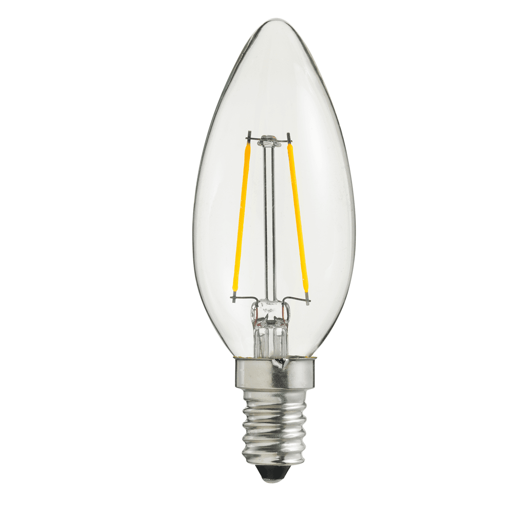 LED E14 Forme Bougie 2W 2700K Dimmable Transparent De Unison - Avec une temp&eacute;rature de couleur de 2700K, il &eacute;met une lumi&egrave;re chaude et agr&eacute;able, parfaite pour une ambiance cosy dans la maison.