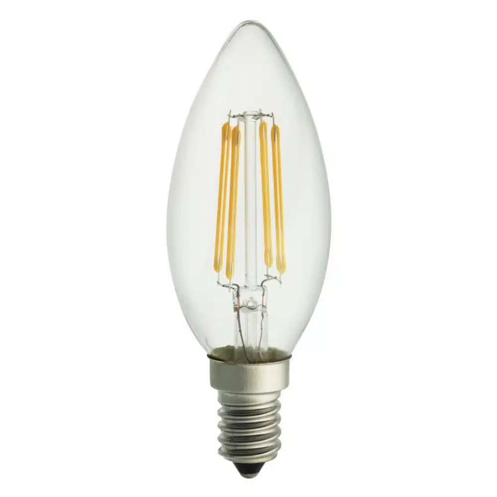 E14 4,5W 2200K Dimmable 3 niveaux Transparent De Unison - Lustre avec source lumineuse claire E14 et effet 4,5 W et lumi&egrave;re chaude de 2200 K cr&eacute;e une atmosph&egrave;re atmosph&eacute;rique avec son design &eacute;l&eacute;gant et classique.