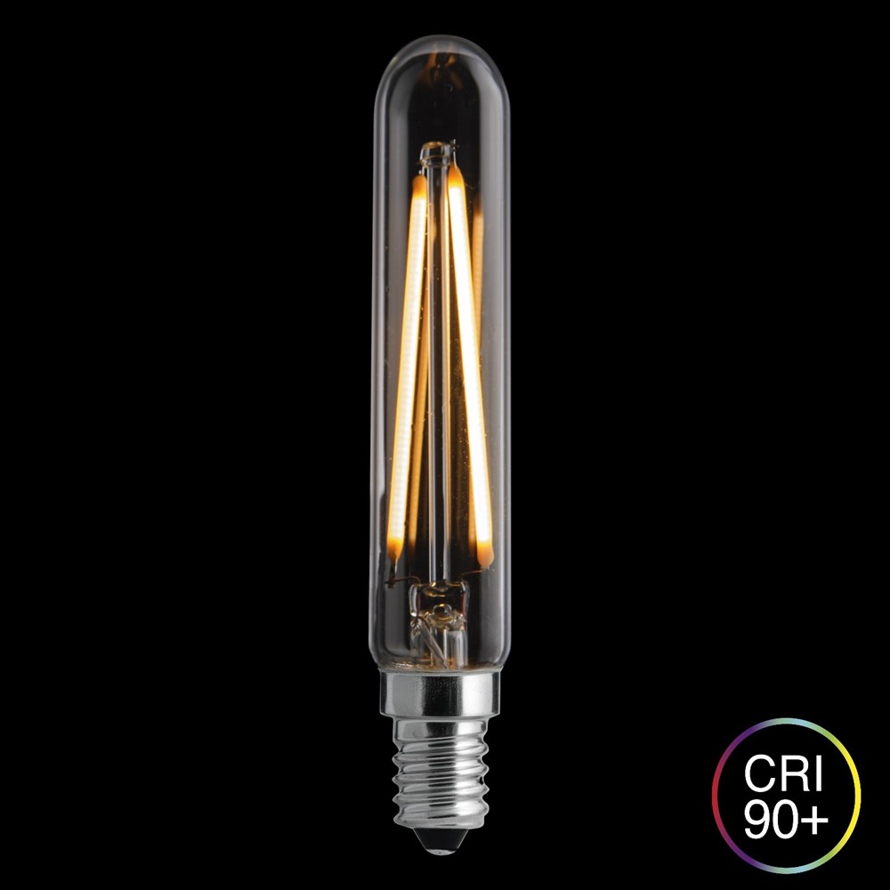 E14 XL Tubulaire 2,5W 2200K Dimmable Transparent De Unison - Il a une puissance de 2,5W et une temp&eacute;rature de couleur de 2200K, ce qui fournit une lumi&egrave;re chaude et agr&eacute;able.