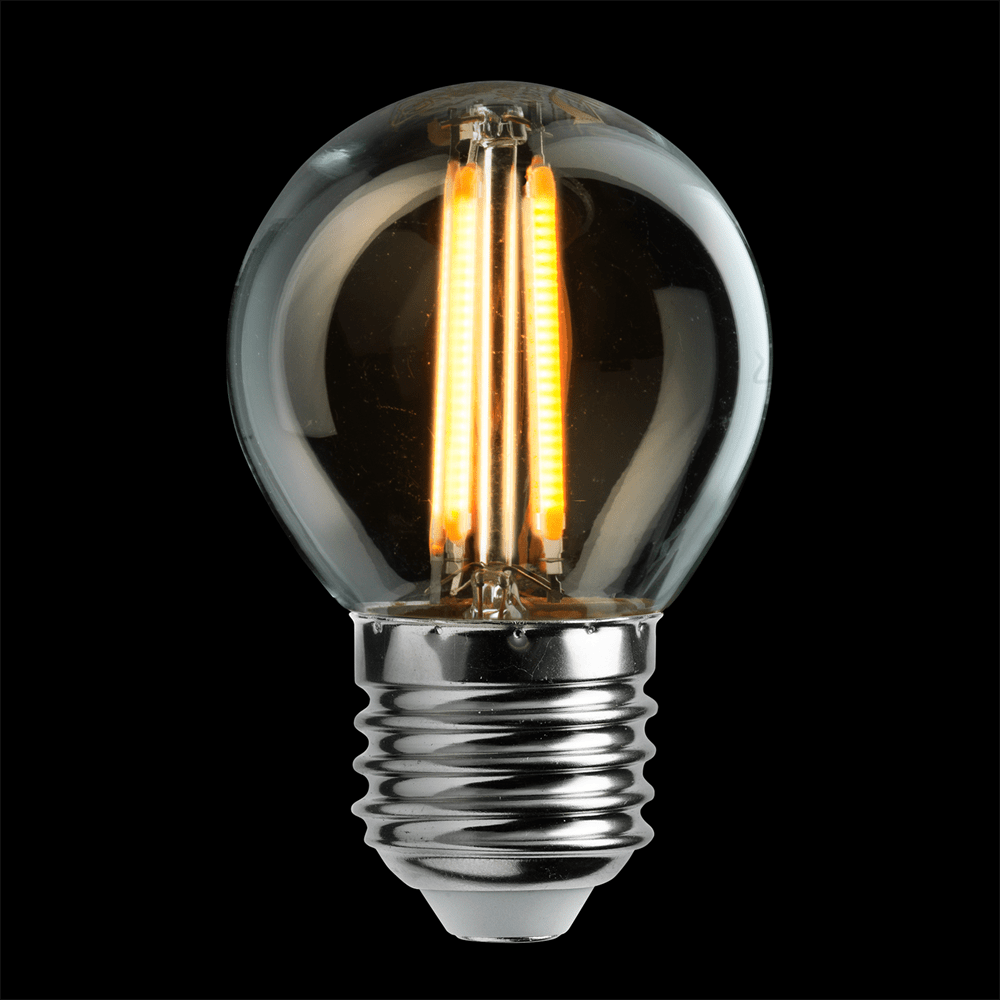 E27 4,5W 2200K Dimmable 3 niveaux Transparent De Unison - Son design transparent est parfait pour les luminaires ouverts et les installations décoratives où la qualité de l'éclairage et l'esthétique sont primordiales.