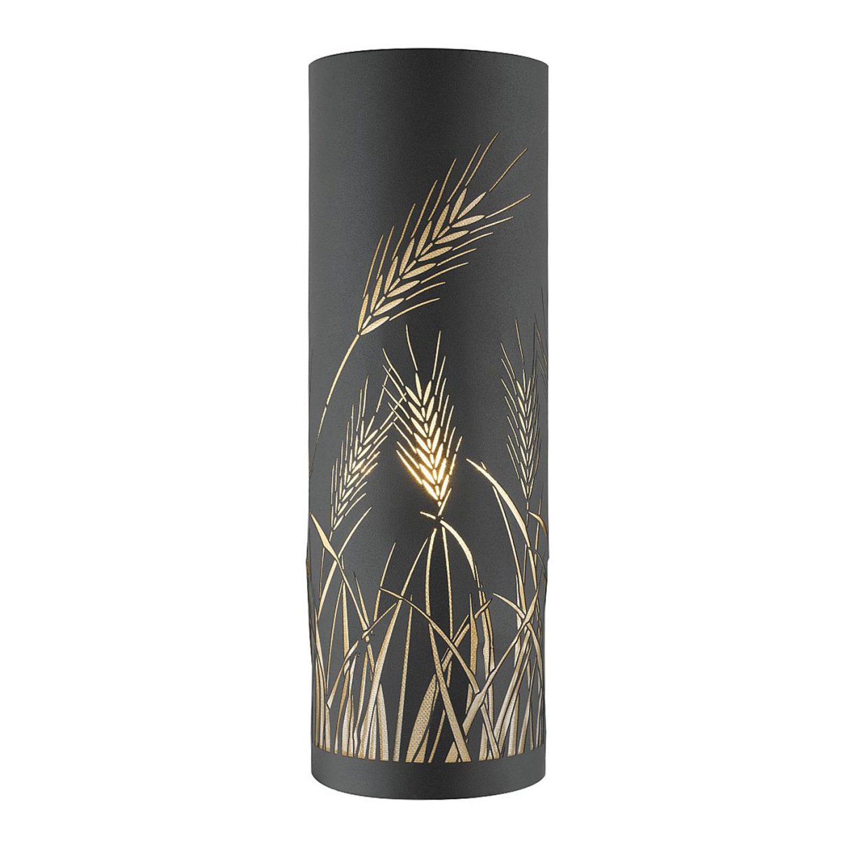Ax 30cm Noir lampe de table De Oriva - Lorsque la lampe est allum&eacute;e, une lueur chaude et agr&eacute;able se r&eacute;pand, cr&eacute;ant une atmosph&egrave;re calme et accueillante.