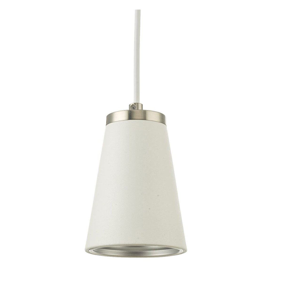 Cone Ø9 Satin blanc lampe de fenêtre De Oriva - Cette lampe de fen&ecirc;tre moderne combine un &eacute;l&eacute;gant abat-jour blanc avec des d&eacute;tails satin&eacute;s raffin&eacute;s et donne &agrave; votre fen&ecirc;tre un look &eacute;l&eacute;gant et exclusif.
