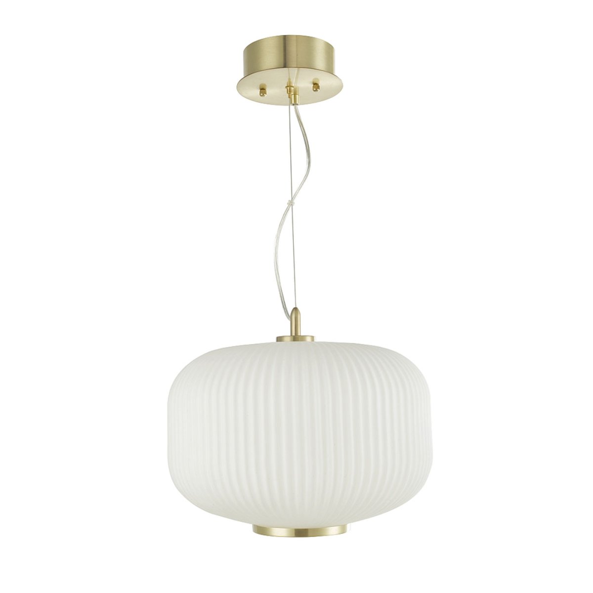  Nicki Ø35 Laiton brossé suspension De Oriva - L'abat-jour cylindrique &eacute;met une lumi&egrave;re douce et agr&eacute;able qui cr&eacute;e une atmosph&egrave;re chaleureuse et accueillante.