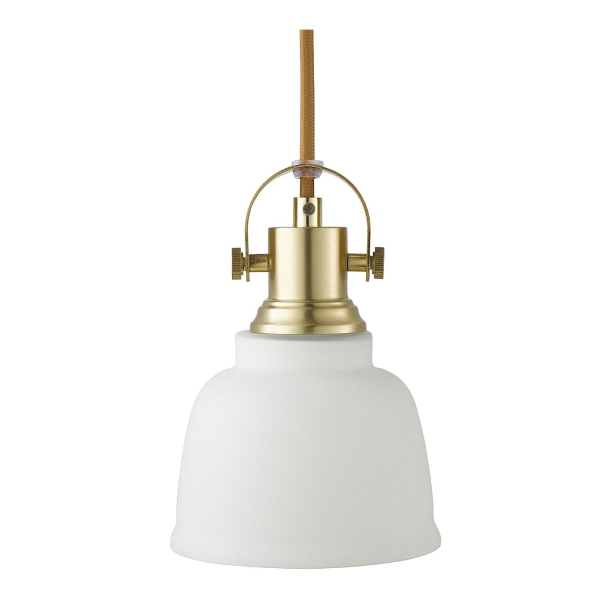 Loke Ø12 Laiton brossé lampe de fenêtre De Oriva - Le design élégant de la lampe et sa finition en laiton chaleureux transmettent une sensation de luxe, tandis que le verre dépoli crée une lumière douce et agréable.