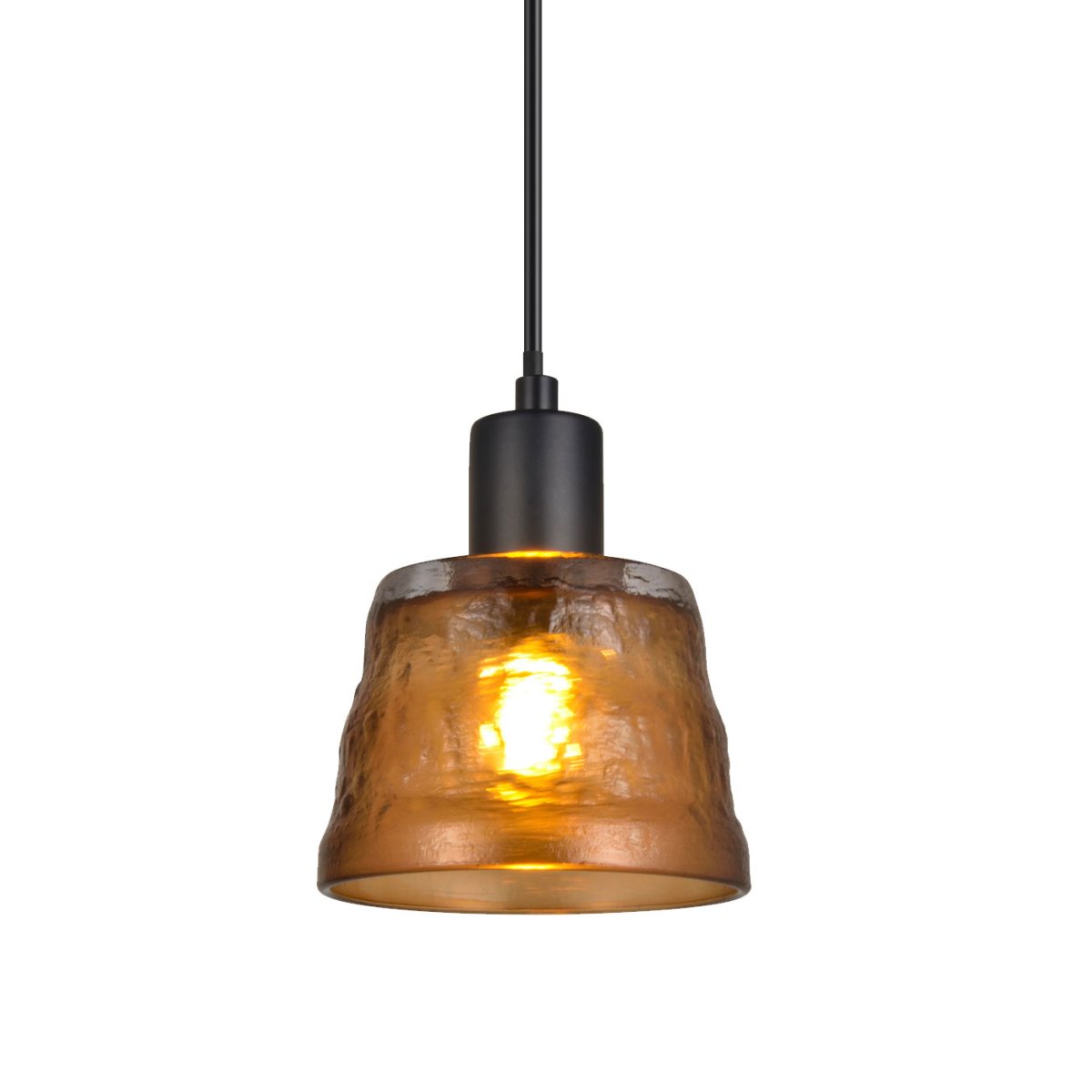 Bonnie Ø13 Ambre lampe de fenêtre De Oriva - Cette élégante lampe de fenêtre en verre ambré crée une atmosphère chaleureuse et accueillante dans votre maison.