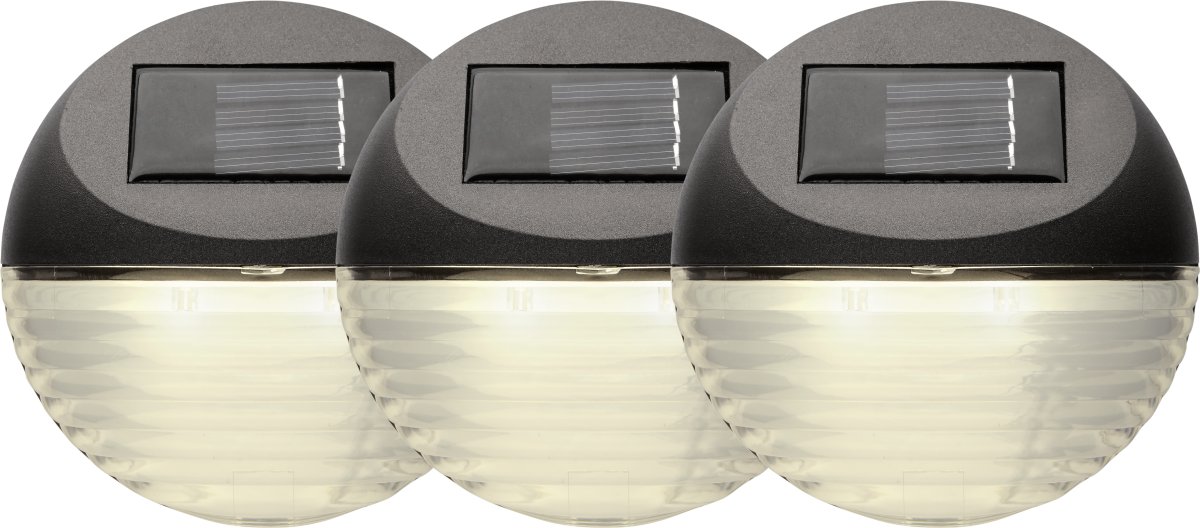 Fency Pack De 3 Brun lampe solaire De Star Trading - Idéales pour une installation sur façades, clôtures ou entrées, elles créent un éclairage accueillant et décoratif.