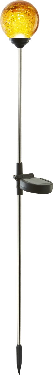 Roma Ambre lampe solaire De Star Trading - Lampe de couloir &agrave; &eacute;nergie solaire avec globe en verre ambr&eacute;.