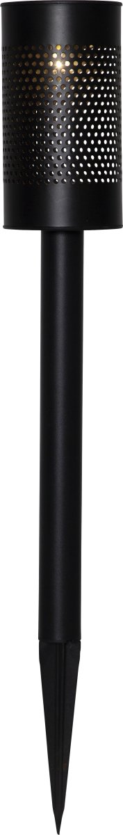 Blace Noir lampe solaire De Star Trading - La borne solaire Blace est une solution d'éclairage décorative et élégante pour les jardins et les allées.