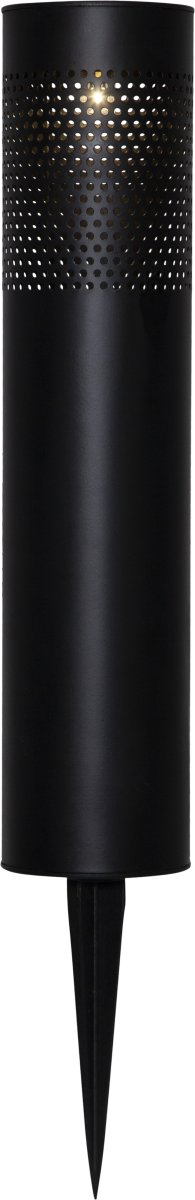 Blace Noir lampe solaire De Star Trading - La borne solaire Blace est une solution d'éclairage décorative et élégante pour les jardins et les allées.