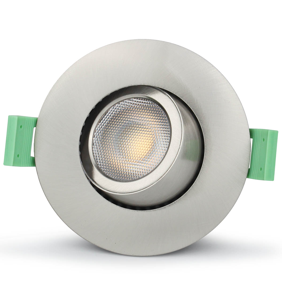 Sanna 230V 3000-4000K Acier brossé De Llitt - Ce spot offre une luminosit&eacute; d'un peu plus de 520 lumens et une temp&eacute;rature de couleur r&eacute;glable de 3&nbsp;000 K &agrave; 4&nbsp;000 K.