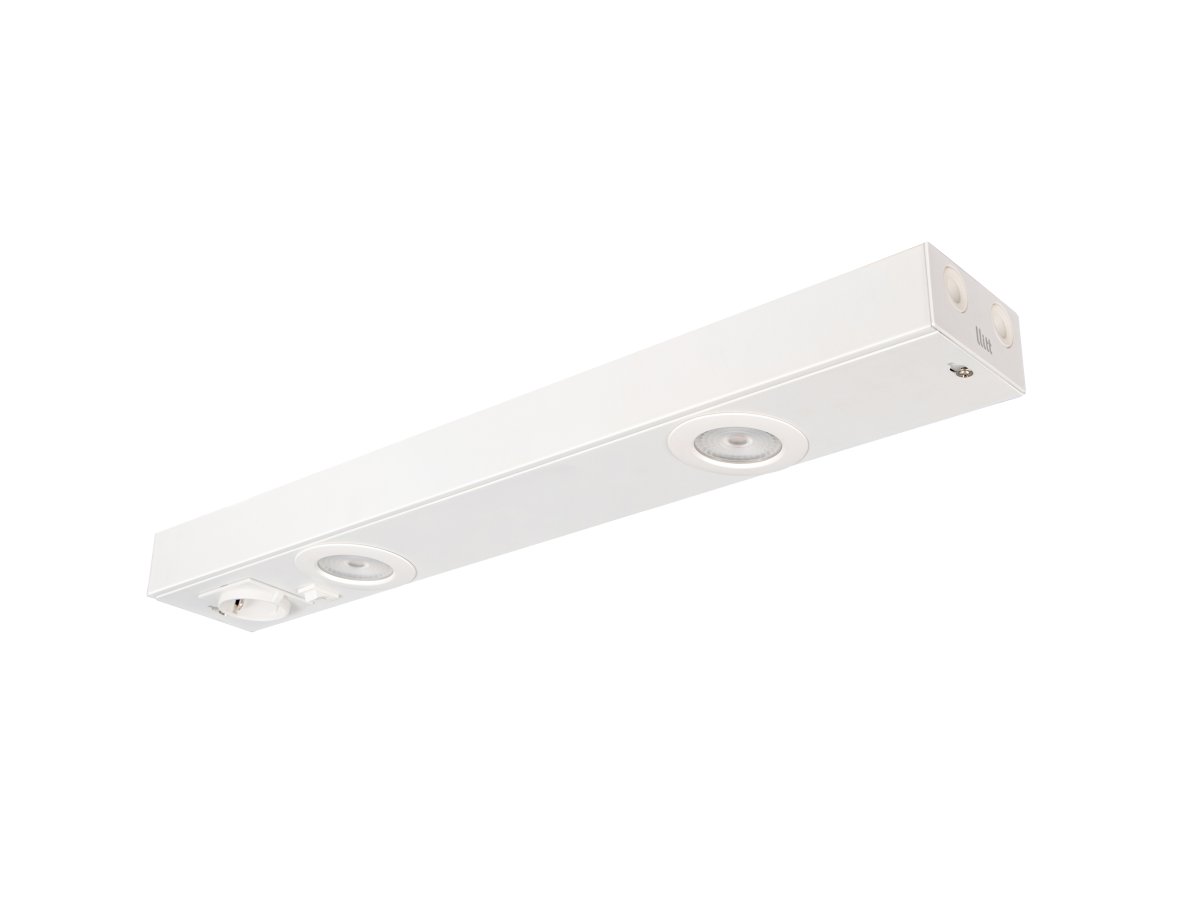 Emma 58cm Blanc De Llitt - Emma est une lampe de table &agrave; intensit&eacute; variable avec spots int&eacute;gr&eacute;s et prise de courant.