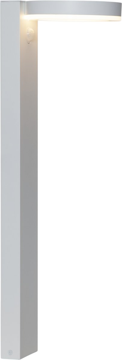 Vidi Blanc lampe solaire De Star Trading - Éclairage de chemin à énergie solaire qui illumine la borne solaire la nuit et via la détection de mouvement pendant 25 secondes avec 500 lumens, puis réduit à 70 lumens de lumière continue.