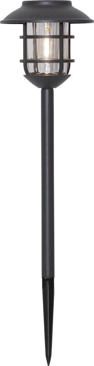 Filippa Graphite lampe solaire De Star Trading - La lampe se recharge pendant la journ&eacute;e gr&acirc;ce &agrave; l'&eacute;nergie solaire et s'&eacute;teint automatiquement &agrave; la tomb&eacute;e de la nuit, sans aucun fil.