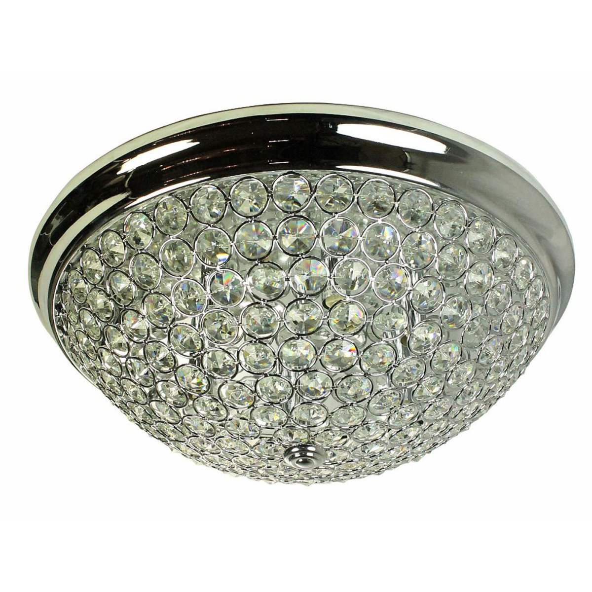 Plafond kristall Ø46 Chrome plafonnier De Oriva - Grâce à son design intemporel, il s'intègre parfaitement dans les intérieurs modernes et classiques, que ce soit dans le salon, la chambre ou le couloir.
