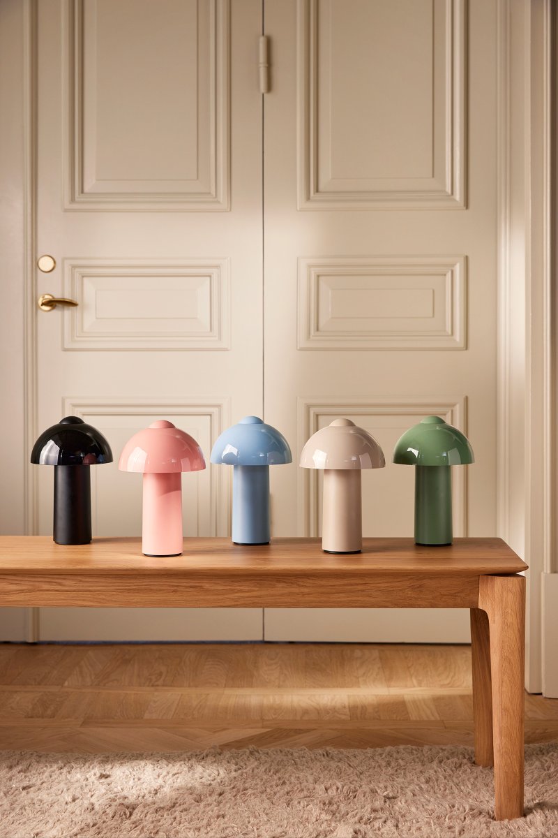 Buddy 25cm Noir portable De Globen Lighting - Certifi&eacute;e IP44, elle est id&eacute;ale pour une utilisation int&eacute;rieure et ext&eacute;rieure, mais il est recommand&eacute; de la ranger &agrave; l'int&eacute;rieur lorsqu'elle n'est pas utilis&eacute;e.