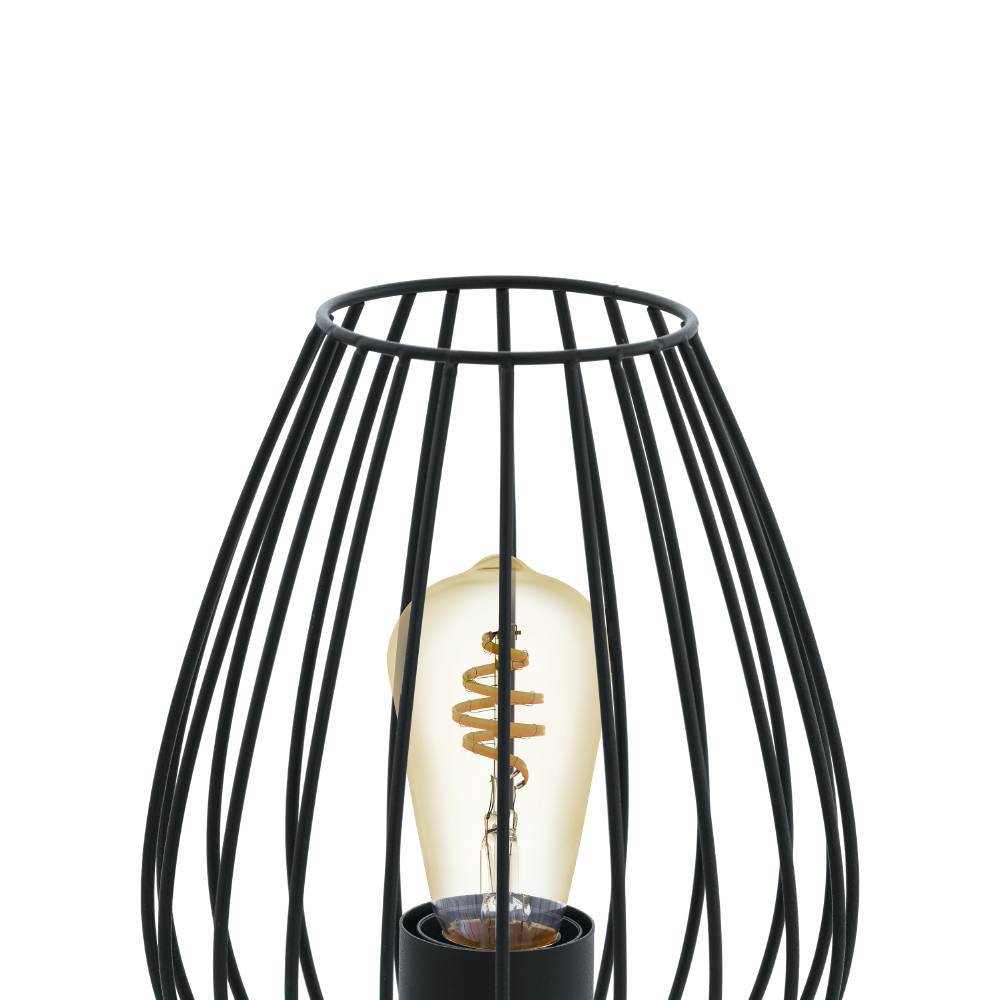 Newtown 23cm Noir lampe de table De Eglo - Parfaite pour les tables de chevet, les bureaux ou comme détail décoratif dans votre salon, cette lampe est une solution fantastique pour sublimer votre intérieur.