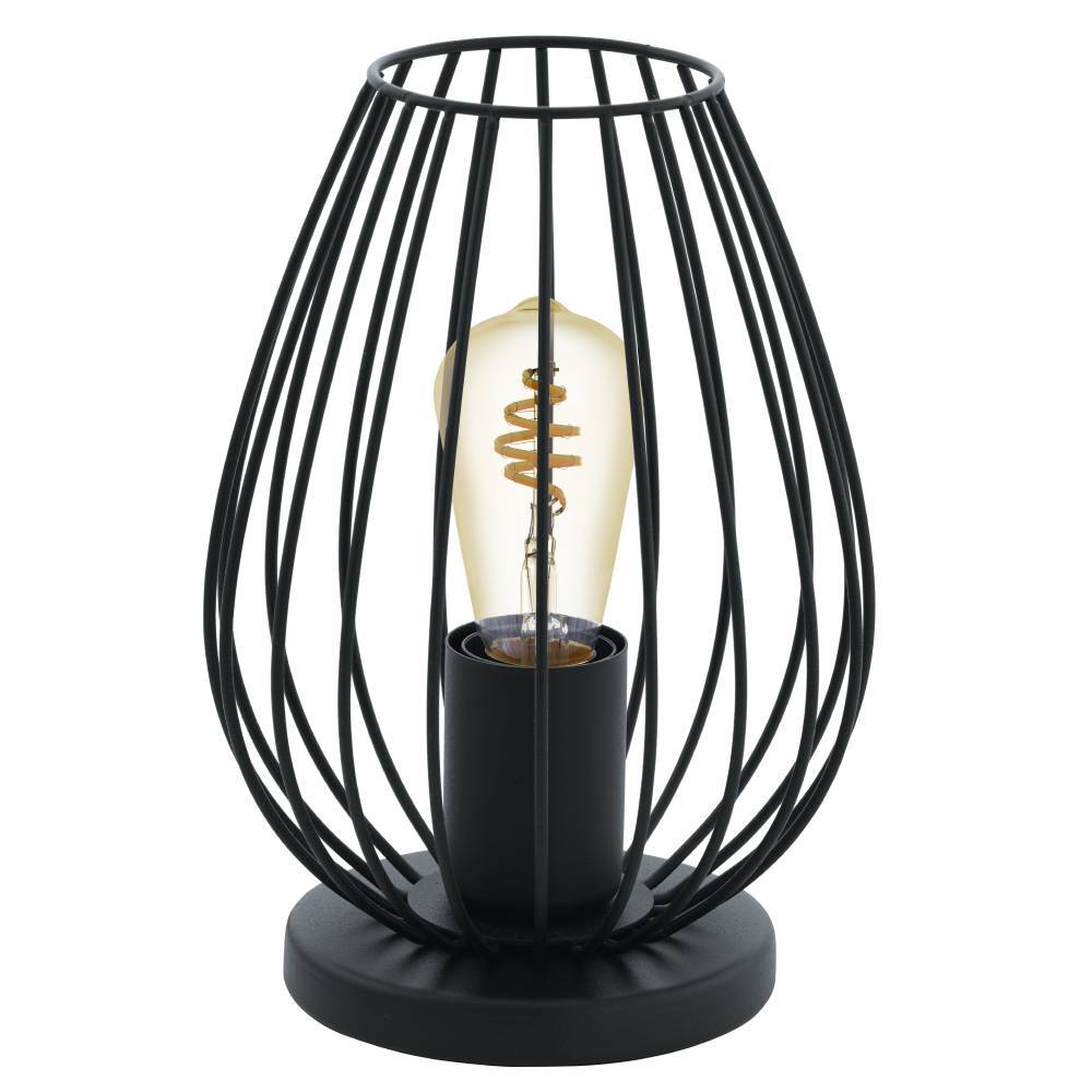 Newtown 23cm Noir lampe de table De Eglo - Parfaite pour les tables de chevet, les bureaux ou comme détail décoratif dans votre salon, cette lampe est une solution fantastique pour sublimer votre intérieur.