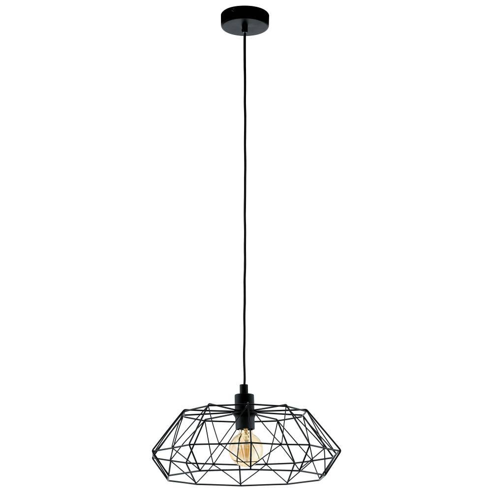 Carlton Ø45 Noir suspension De Eglo - Le design élégant et minimaliste fait de cette lampe le choix idéal pour tous ceux qui recherchent une solution d'éclairage tendance et fonctionnelle pour leur maison.