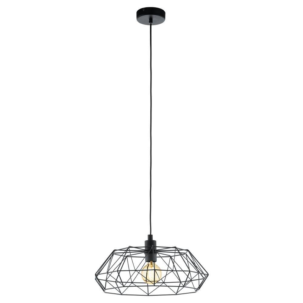 Carlton Ø45 Noir suspension De Eglo - Le design élégant et minimaliste fait de cette lampe le choix idéal pour tous ceux qui recherchent une solution d'éclairage tendance et fonctionnelle pour leur maison.
